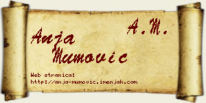 Anja Mumović vizit kartica